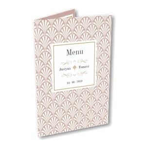 Menu weselne - Art deco
