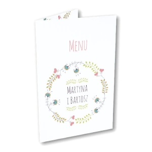 Menu weselne - Orientalne kwiaty II