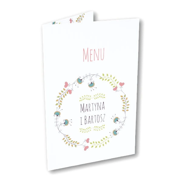 Menu weselne A5 - Orientalne kwiaty II |moje-zaproszenia|