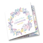 Zaproszenia Ślubne - Pastelowy wianek