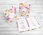 Menu weselne A5 - Anemony Premium - widok z przodu, tyłu i środka menu | Moje zaproszenia