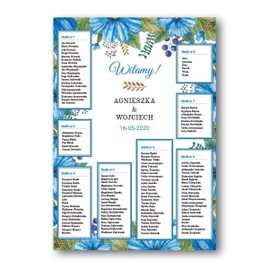 Plan stołów weselnych - Leśne skarby