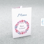 Menu weselne A5 - Różowe hibiskusy | Moje zaproszenia