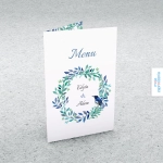 Menu weselne A5 - Niebieska ptaszyna | Moje zaproszenia