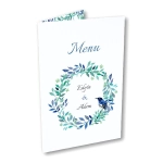 Menu weselne - Niebieska ptaszyna | Moje zaproszenia