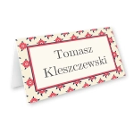 Winietki Ślubne - Czerwone stokrotki