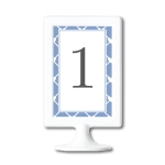 Tabliczki na stoły weselne - Fioletowe serca