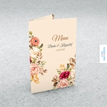 Menu weselne A5 - Jesienne kwiaty | Moje zaproszenia