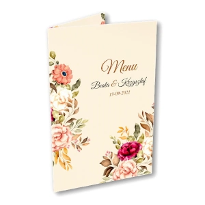 Menu weselne - Jesienne kwiaty