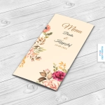 Menu weselne DL - Jesienne kwiaty | Moje zaproszenia
