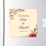 Magnesy kwadratowe - upominki dla gości weselnych - Jesienne kwiaty | Moje zaproszenia