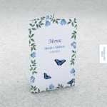 Menu weselne A5 - Fioletowe motyle | Moje zaproszenia