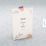 Menu weselne A5 - Kremowo różowe | Moje zaproszenia