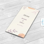 Menu weselne DL - Kremowo różowe | Moje zaproszenia