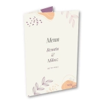 Menu weselne - Kremowo różowe