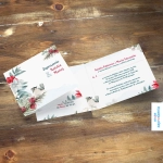 Zaproszenia ślubne - Kwitnąca zima - okładka i środek | Moje zaproszenia