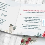 Zaproszenia ślubne - Kwitnąca zima - otwarte, zbliżenie | Moje zaproszenia