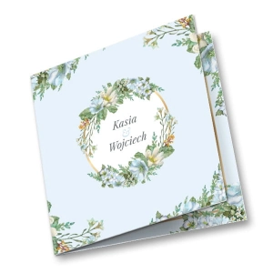 Zaproszenia ślubne - Niebieska porcelanka