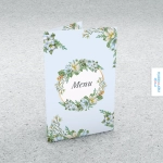 Menu weselne A5 - Niebieska porcelanka | Moje zaproszenia