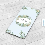 Menu weselne DL - Niebieska porcelanka | Moje zaproszenia