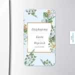 Magnesy pionowe - upominki dla gości weselnych - Niebieska porcelanka | Moje zaproszenia