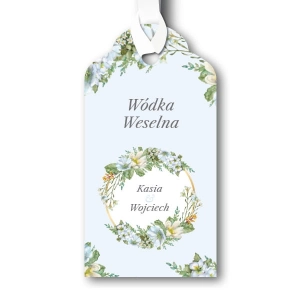 Zawieszki na alkohol lub prezenty -Niebieska porcelanka