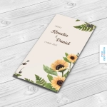 Menu weselne DL (9,9 x 21 cm po złożeniu) - Pośród słoneczników | Moje zaproszenia