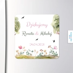 Magnesy kwadratowe - upominki dla gości weselnych - Ptasi Zakątek | Moje zaproszenia