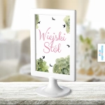 Tabliczka na stoły weselne - Ptasi Zakątek - wiejski stół | Moje zaproszenia