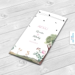 Menu weselne DL - Ptasi Zakątek - widok z przodu | Moje zaproszenia