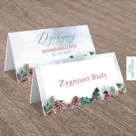 Winietki ślubne - Zimowy klimat - widok z przodu i tyłu | Moje zaproszenia