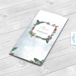 Menu weselne DL - Zimowy klimat - widok z przodu | Moje zaproszenia