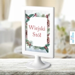 Tabliczka na stoły weselne - Zimowy klimat - wiejski stół | Moje zaproszenia