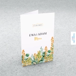 Menu weselne A5 - Pomarańczowe lilie | Moje zaproszenia