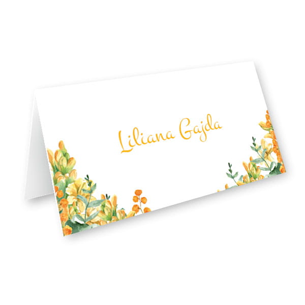 Winietki ślubne - Pomarańczowe lilie