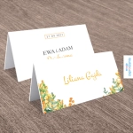 Winietki ślubne - Pomarańczowe lilie - widok z przodu i tyłu | Moje zaproszenia