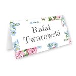 Winietki Ślubne - Róże i niezapominajki