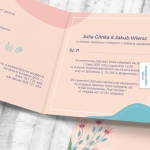 Zaproszenia ślubne Różowe - okładka i środek, powiększenie | Moje Zaproszenia