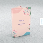 Różowe menu weselne A5 | Moje zaproszenia