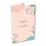 Menu weselne - Różowe