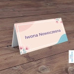 Różowe winietki ślubne - widok z przodu | Moje zaproszenia