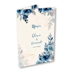 Menu weselne - Atramentowe kwiaty