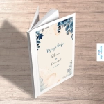 Pionowa księga do wpisywania dedykacji na weselu. Kolekcja Atramentowe kwiaty | Moje zaproszenia