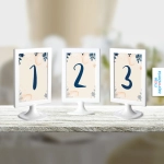 Ramki na stół weselny - Atramentowe kwiaty - wydrukowane 
numery 1, 2 i 3 | Moje zaproszenia