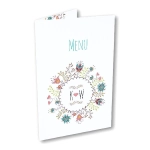 Menu weselne A5 - Orientalne kwiaty |moje-zaproszenia|