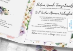 Zaproszenia ślubne- Fioletowe sukulenty, woskówka i róże - otwarte, zbliżenie | Moje zaproszenia