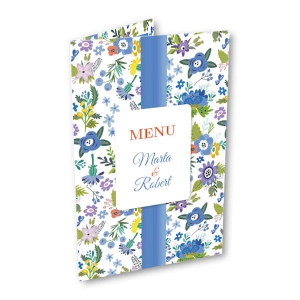 Menu weselne - Polne kwiaty |PREMIUM|
