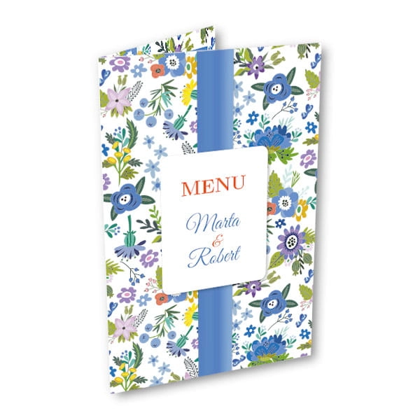 Menu weselne A5 - Polne kwiaty Premium
