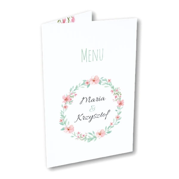 Menu weselne A5 - Kwitnąca wiśnia |moje-zaproszenia|