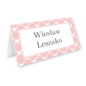 Winietki Ślubne - Różowe serca